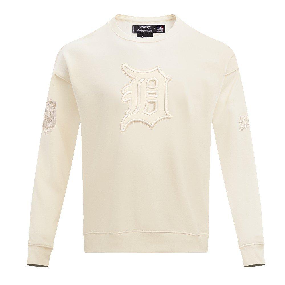 Pro Standard Men's MLB Detroit Tigers Neutral Drop Shoulder Crewneck Sweatshirt - Eggshell - EGGSHELL